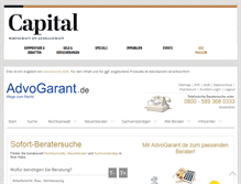 Tablet Screenshot of capital.advogarant.de